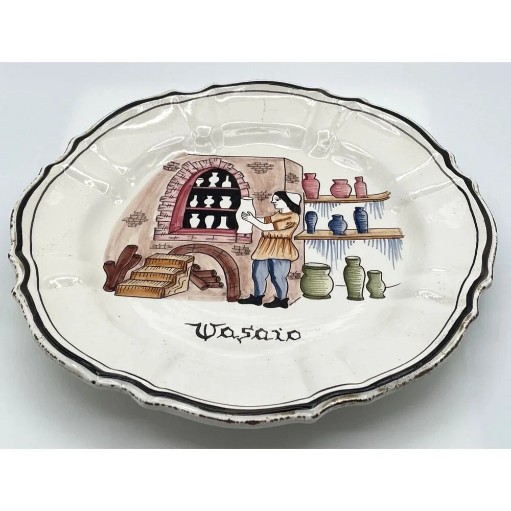 THE POTTER Italian Hand Painted Ceramic Wall Plate 12